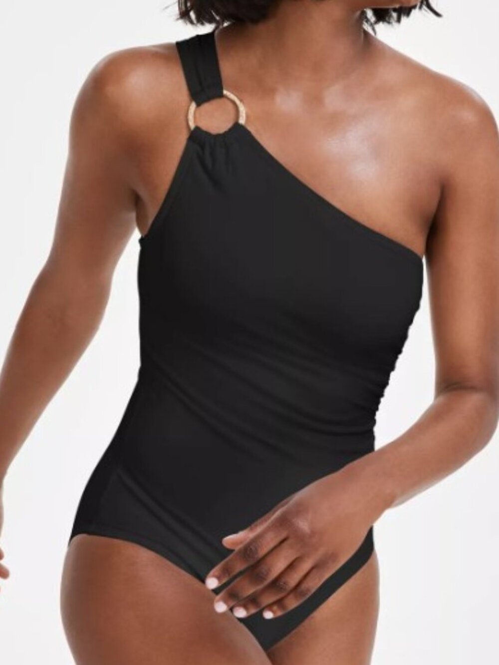 MICHAEL MICHAEL KORS WOMEN'S ONE-SHOULDER ONE-PICE SWIMSUIT (SIZE 6)
